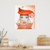 Poster Le rêve surréaliste de la tangerine de Mila (Cuisine)