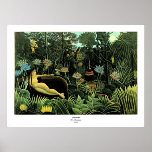 Poster Le rêveur de Henri Rousseau (1910)