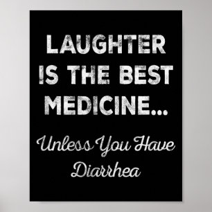 Poster Le rire est la meilleure médecine Citation drôle P