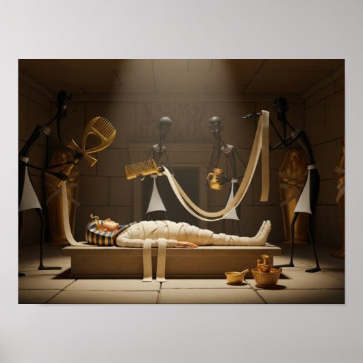 Poster Le rituel de momification (Devant)