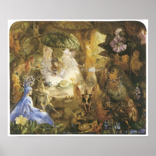 Poster Le Robin Captif, Peinture Vintage Fée (Devant)