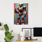 Poster Le robot de graffiti (Bureau à domicile)