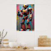 Poster Le robot de graffiti (Cuisine)