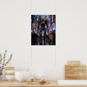 Poster Le Robot Marchant à Travers la Ville (Cuisine)