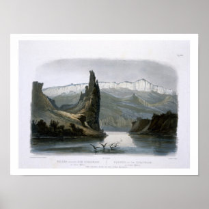 Poster Le rocher de la Citadelle dans le Haut Missouri, p