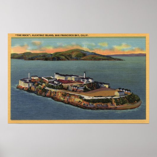 Poster "Le Rocher" Vue de l'île d'Alcatraz (Devant)