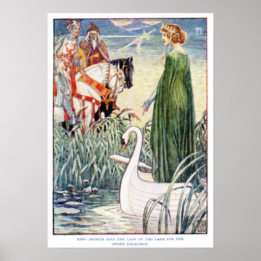 Poster Le roi Arthur et la dame du lac (Devant)