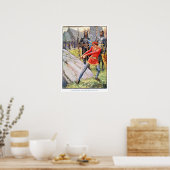 Poster Le roi Arthur tire l'épée de la Pierre (Cuisine)