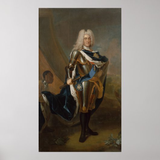Poster Le roi Auguste II de Pologne, avant 1730 (Devant)