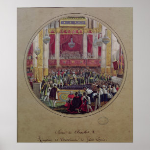 Poster Le roi Charles X reçoit les Chevaliers