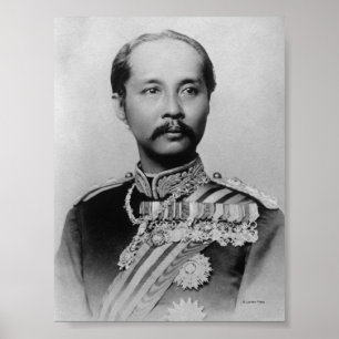 Poster Le Roi Chulalongkorn Rama V de la Thaïlande