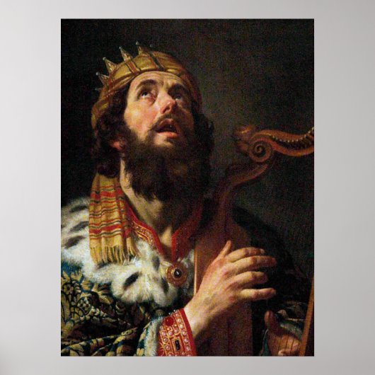 Poster 'Le roi David jouant de la harpe' (Devant)