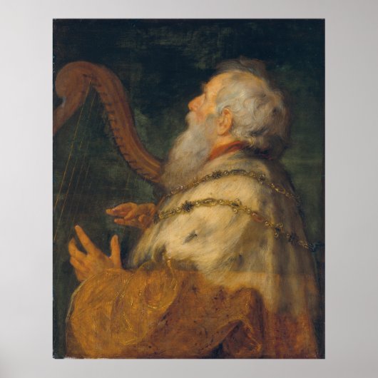 Poster Le roi David Jouer de la harpe (Devant)