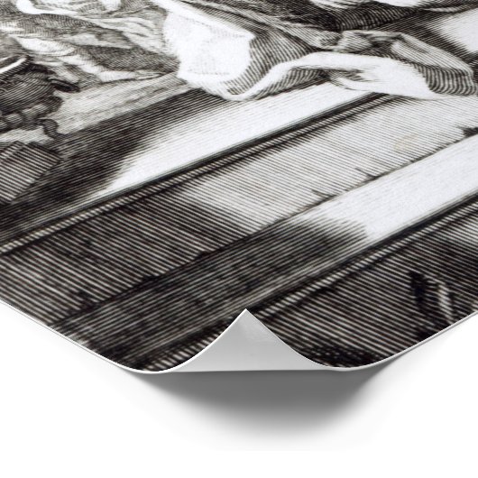 Poster Le roi David Jouer le Lyre (Coin)