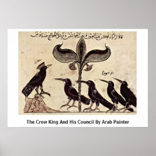 Poster Le Roi de corneille et son Conseil par le peintre