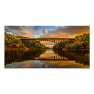 Poster Le Roi français Bridge dans l'automne