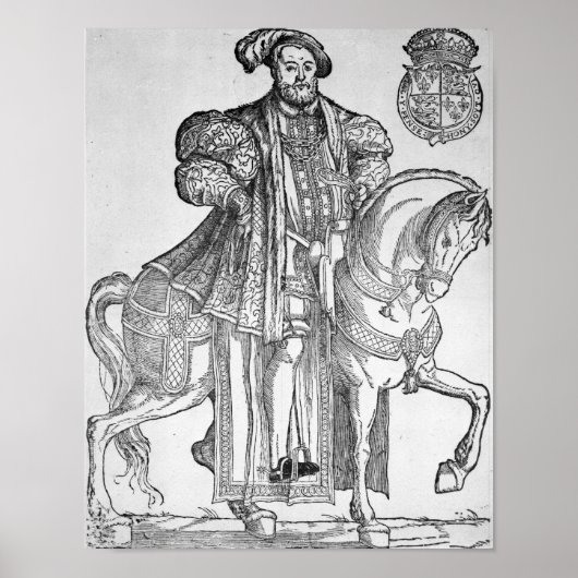 Poster Le roi Henri VIII à cheval (Devant)