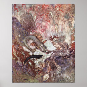 Poster Le roi Merman par Edmund Dulac