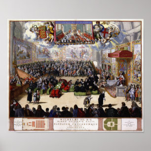 Poster Le roi William III et la Chambre des communes 1689