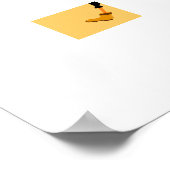 Poster Le Rooster Portugais aime le gâteau du roi (Coin)