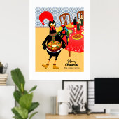 Poster Le Rooster Portugais aime le gâteau du roi (Bureau à domicile)