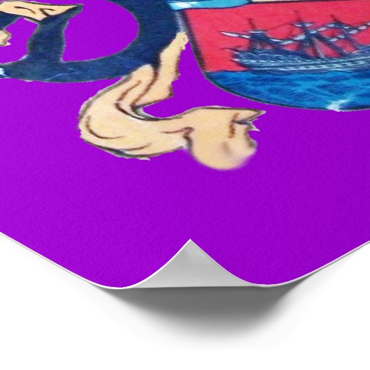 Poster LE ROSE NOIR pourpre (Coin)