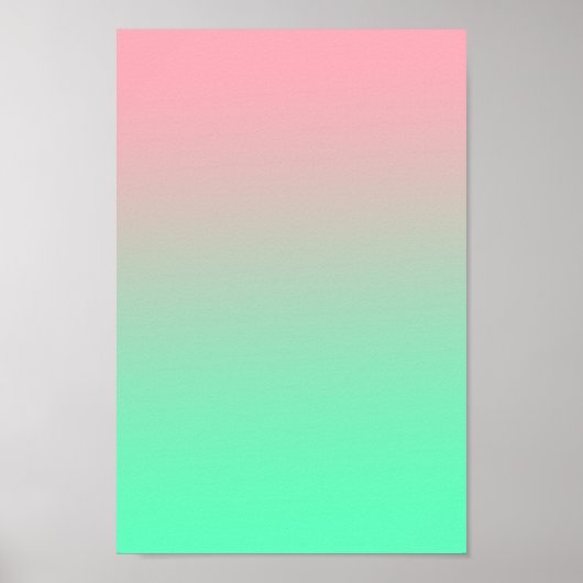 Poster Le rose pastel et le vert pâle devraient toujours  (Devant)