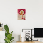 Poster Le rose vintage est pour les filles (Bureau à domicile)