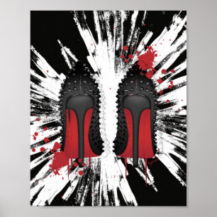 Poster Le rouge base des éclaboussures et des