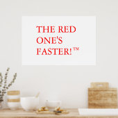 Poster Le rouge est plus rapide !™ (Cuisine)