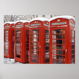 Poster Le rouge téléphone près de Big Ben