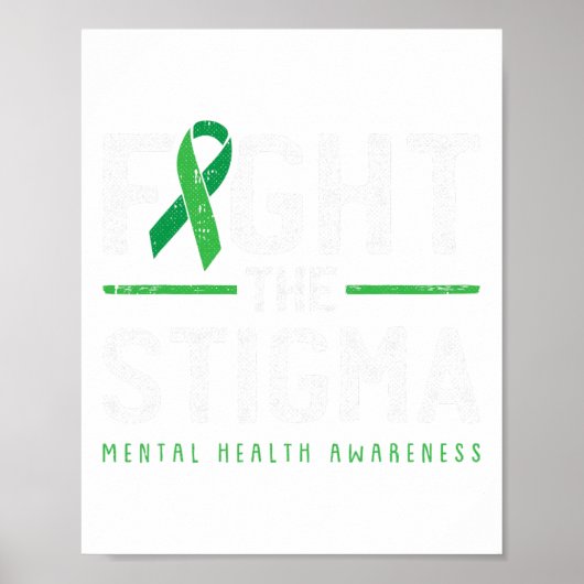 Poster Le Ruban Vert de la Sensibilisation à la Santé Men (Devant)