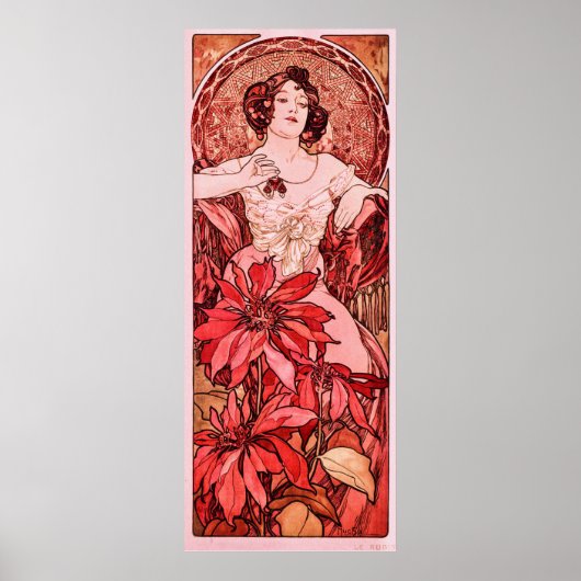 Poster Le rubis d'Alphonse Mucha (Devant)