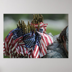 Poster Le sac à dos d'un soldat d'armée