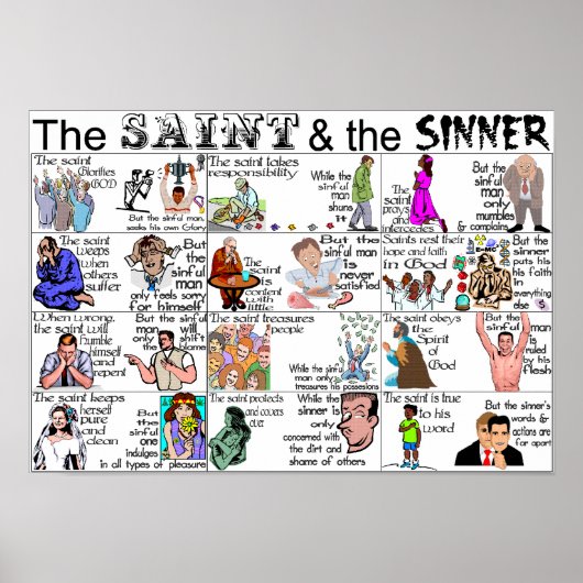Poster Le Saint et le Sinner (Devant)