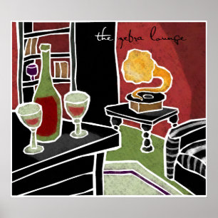 Poster Le salon Zebra