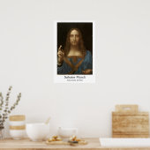 Poster Le Salvator Mundi de Léonard de Vinci (Cuisine)