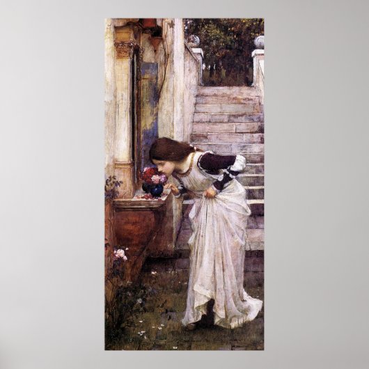 Poster Le Sanctuaire, par John William Waterhouse - 1895 (Devant)