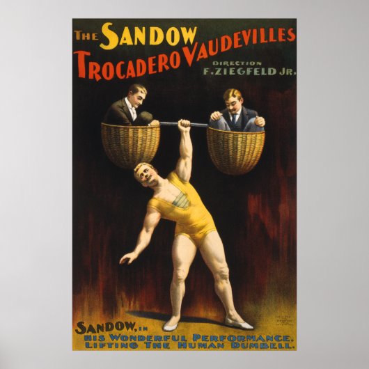 Poster Le Sandow Eugen Sandow Vaudeville Weightlifter (Devant)