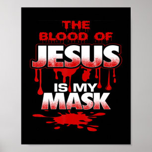 Poster Le sang de Jésus est mon masque T-ShirtBold Design