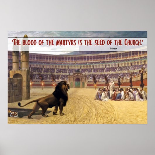 Poster Le sang des martyrs... Citation (RED) (Devant)