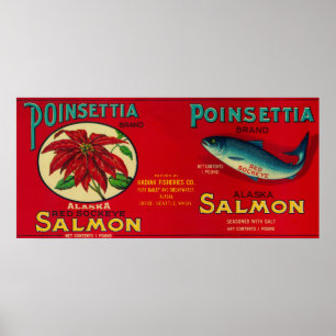 Poster Le saumon de poinsettia peut marquer
