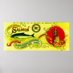 Poster Le Saumon du Guardian peut étiqueter Chignik Bay,