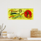 Poster Le Saumon du Guardian peut étiqueter Chignik Bay,  (Cuisine)