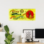 Poster Le Saumon du Guardian peut étiqueter Chignik Bay,  (Bureau à domicile)