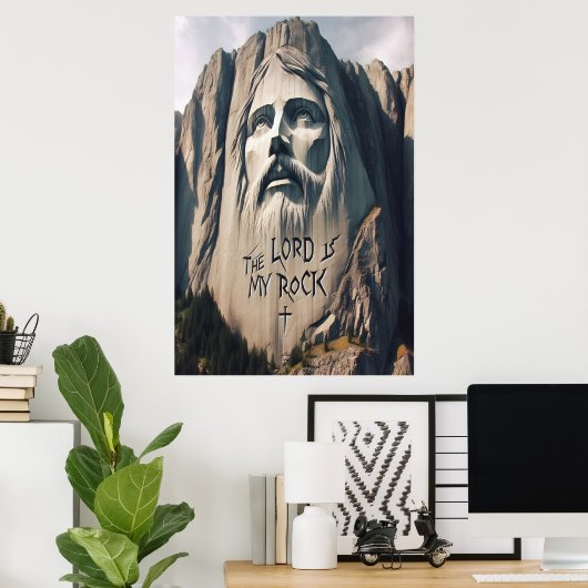 Poster Le Sauveur De Pierre Le Seigneur Est Mon Rocher (Bureau à domicile)