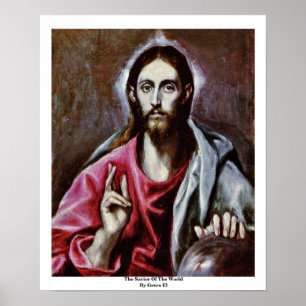 Poster Le sauveur du monde par EL de Greco