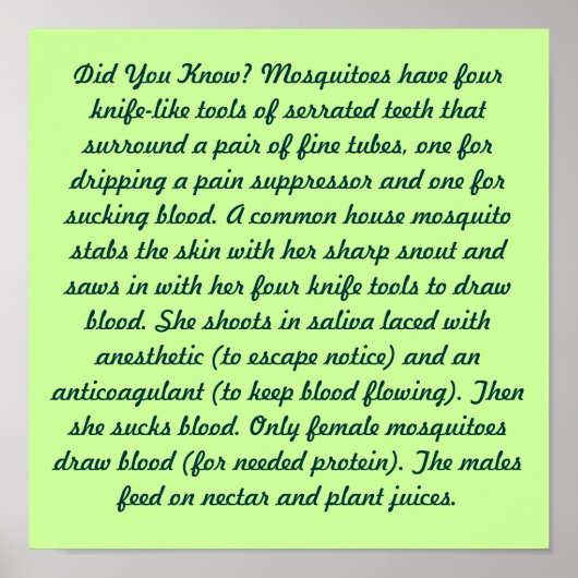 Poster Le saviez-vous? (Devant)