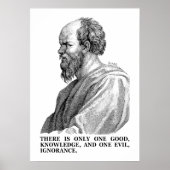 Poster Le savoir est bon - l'ignorance est mal (Socrate) (Devant)