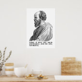 Poster Le savoir est bon - l'ignorance est mal (Socrate) (Cuisine)